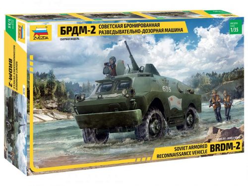 Zvezda 1:35 Brdm-2 Russian Armored Car harcjármű makett