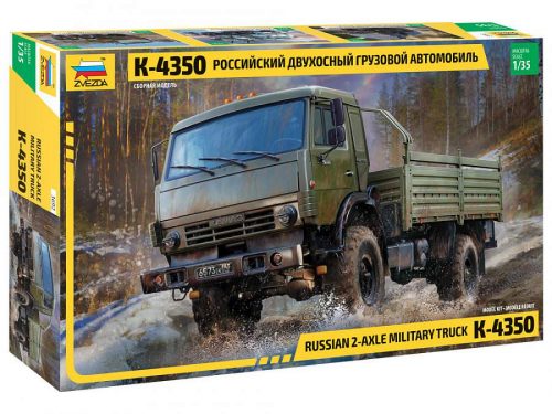 Zvezda 1:35 Russian K-4326 2 Axle Military Truck teherautó makett